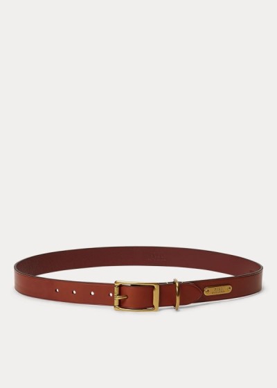 Polo Ralph Lauren Brass-Buckle Læder Bælte Herre Danmark (NAGWH7394)